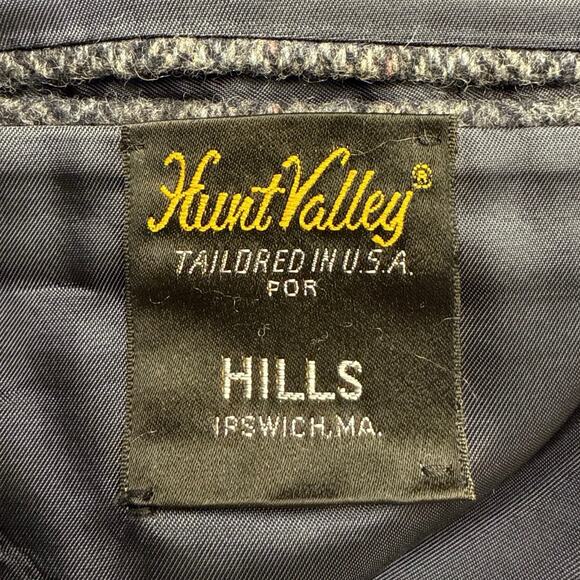 Vintage Hunt Valley Men’s Size 42R Wool Blazer Blue Tweed USA Made Work Preppy - Picture 5 of 6